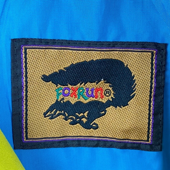 Foxrun Vintage 90s Funky Colorblock Neon Oversized Mid Length Windbreaker Jacket - Picture 9 of 12